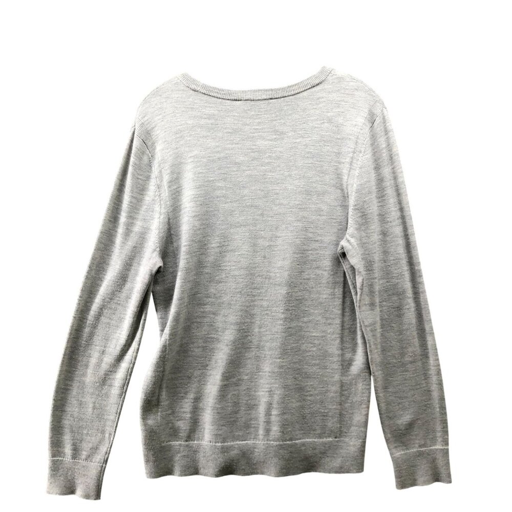 Express Merino Wool Blend Sweater Mens M Light Gray Crewneck Stretch - Picture 2 of 8